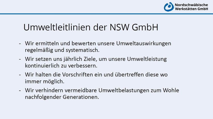 Umweltleitlinien NSW 2024